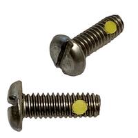 #8-32 X 1/2" Pan Head, Slotted, Machine Screw, w/Nylon Pellet, 18-8 Stainless